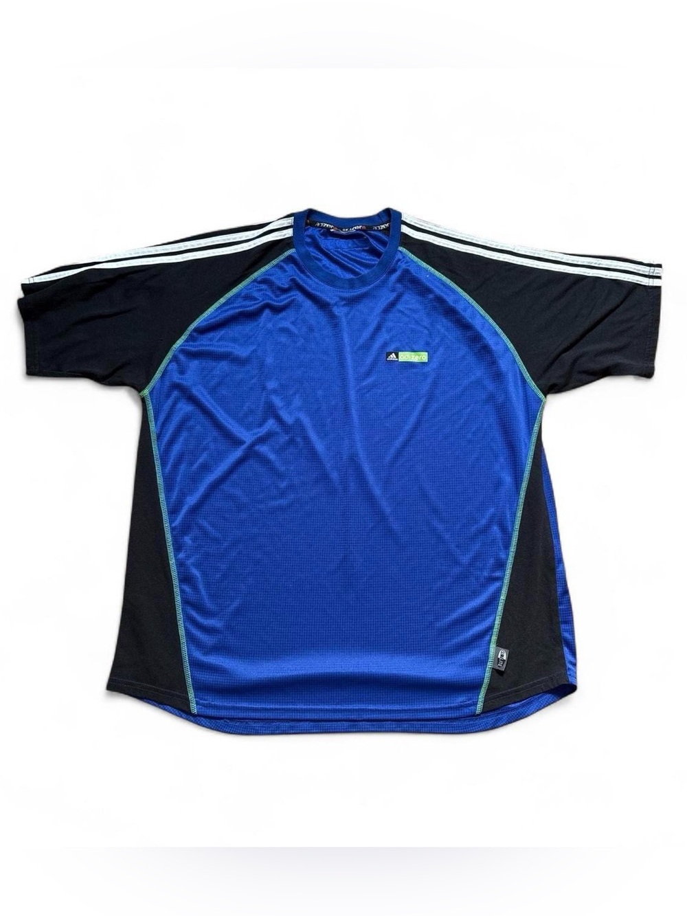 Vintage 2010s Adidas Adizero Climalite Athletic T-Shirt // Royal Blue Black Lime